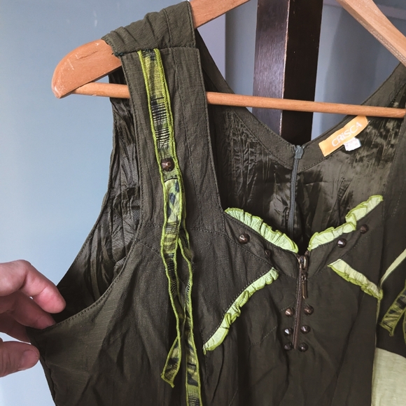 Pre-loved Bohemian Crisca Dress in greens German - size 44GB / 12US / Large - Picture 13 of 16